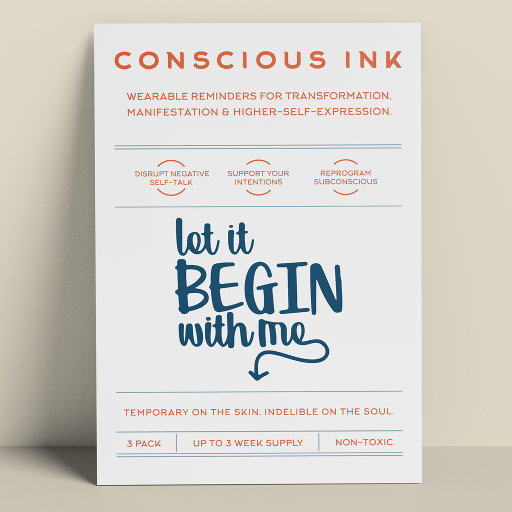 Let It Begin With Me Manifestation Tattoo Temporary Tattoos Conscious Ink 