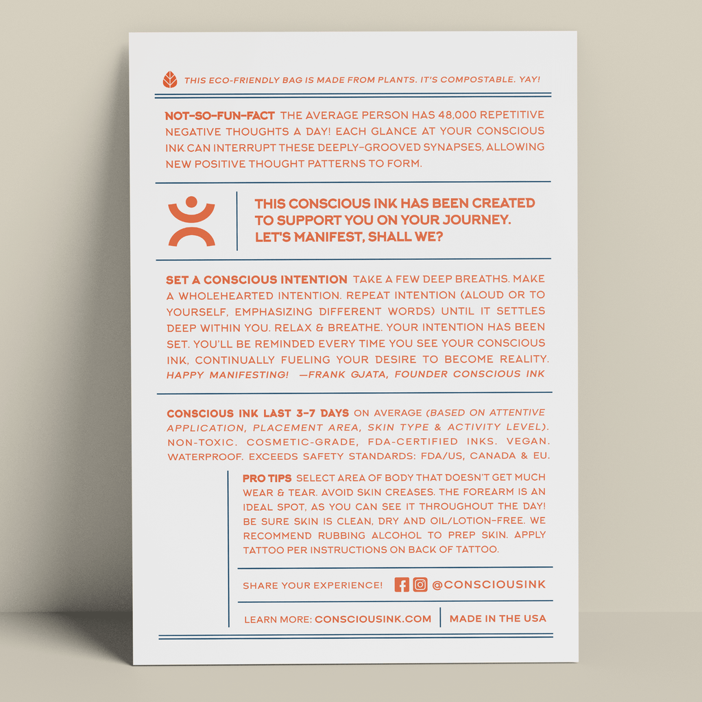 Limitless Manifestation Tattoo Temporary Tattoos Conscious Ink 