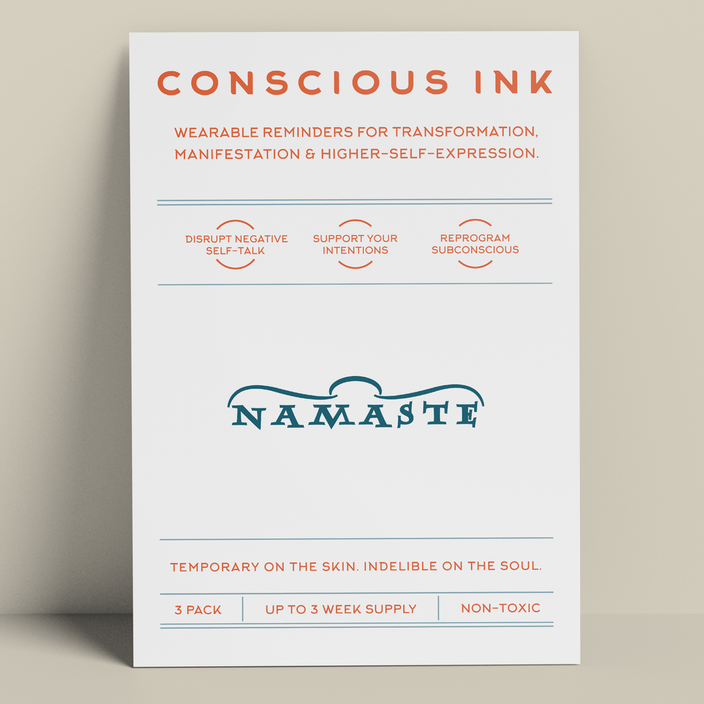 Namaste Manifestation Tattoo Temporary Tattoos Conscious Ink 