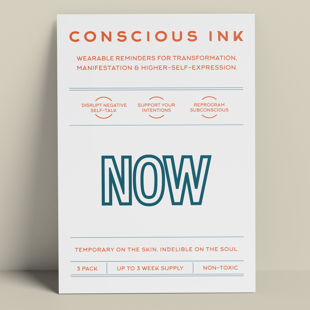 NOW Manifestation Tattoo Temporary Tattoos Conscious Ink 