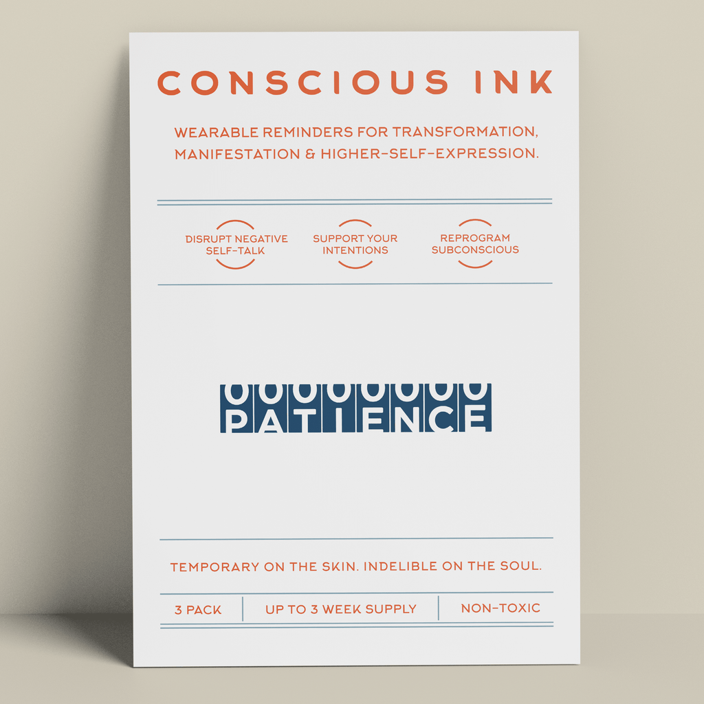Patience Manifestation Tattoo Temporary Tattoos Conscious Ink 
