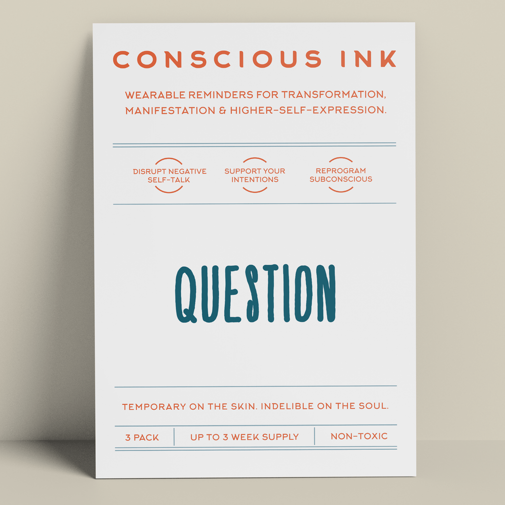 Question Manifestation Tattoo Temporary Tattoos Conscious Ink 