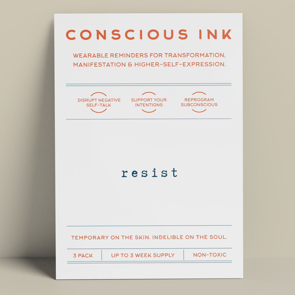 Resist Manifestation Tattoo Temporary Tattoos Conscious Ink 