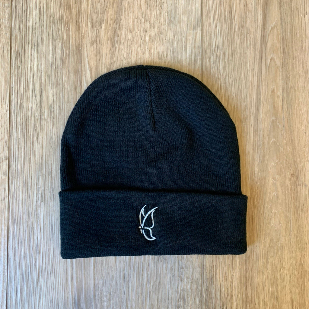 Semicolon Butterfly Manifestation Beanie (blk) Apparel & Accessories Conscious Ink 