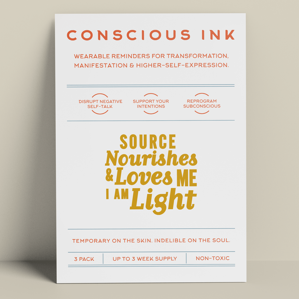 Source Nourishes & Loves Me... (Weight Issues) Temporary Tattoos Conscious Ink 