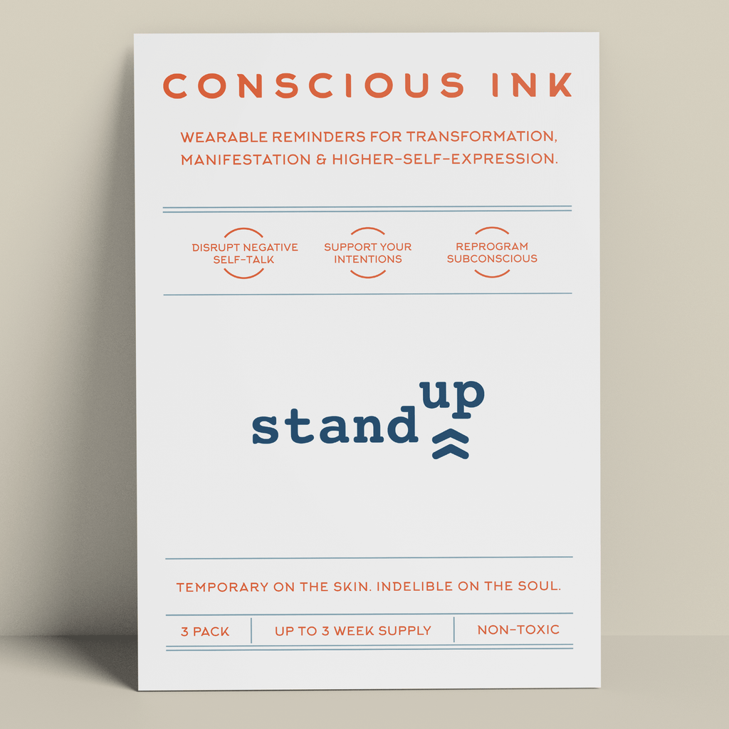 Stand Up Manifestation Tattoo Temporary Tattoos Conscious Ink 