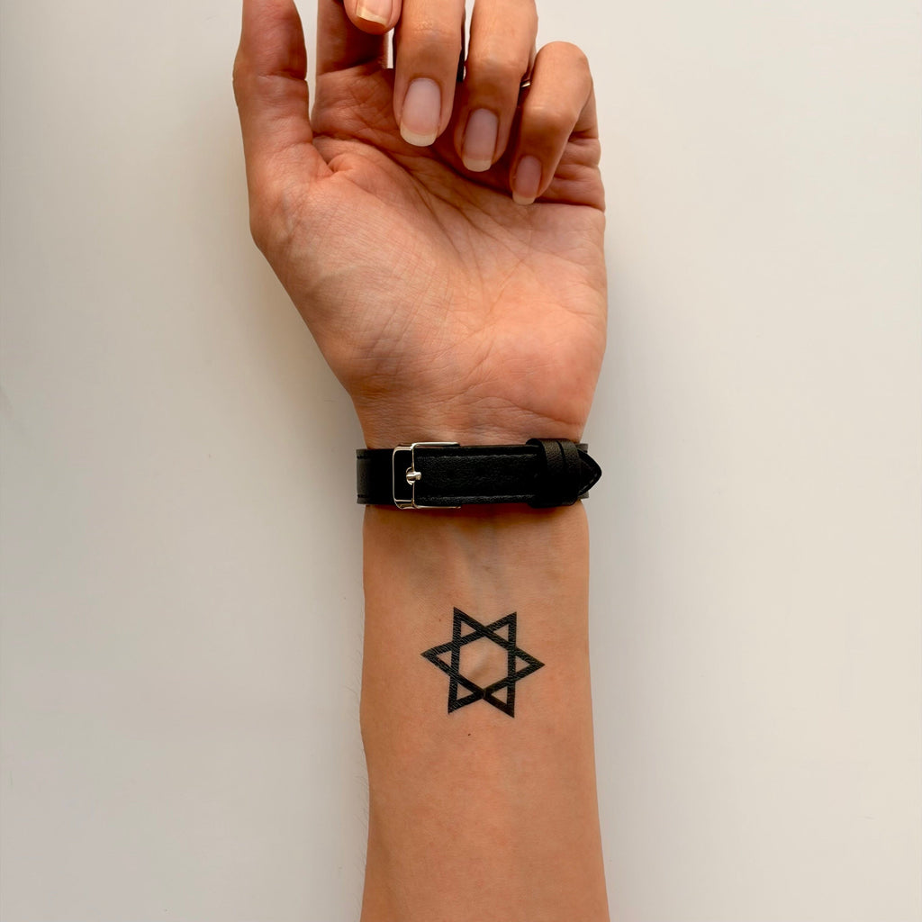 Star of David Manifestation Tattoo Temporary Tattoos Conscious Ink 