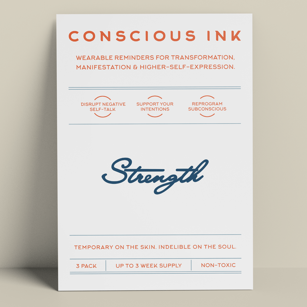 Strength Manifestation Temporary Tattoo Temporary Tattoos Conscious Ink 