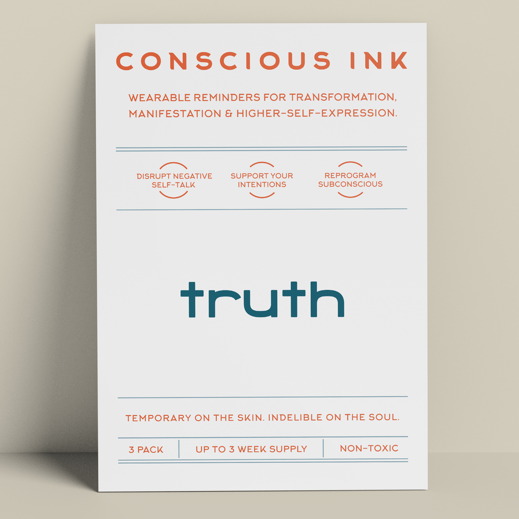 TRUTH Manifestation Tattoo Temporary Tattoos Conscious Ink 