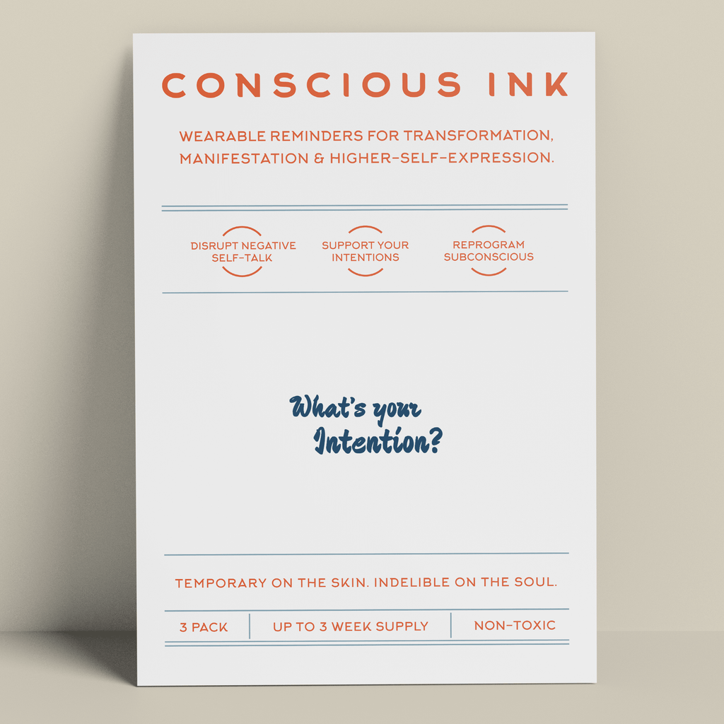 What's Your Intention? Manifestation Tattoo Temporary Tattoos Conscious Ink 
