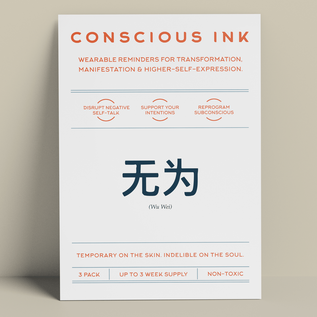 Wu Wei Manifestation Tattoo Temporary Tattoos Conscious Ink 
