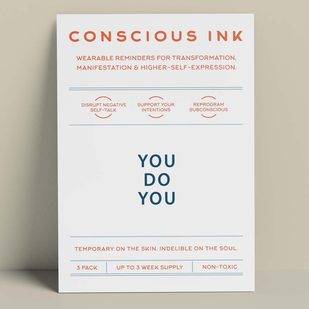 You Do You Manifestation Tattoo Temporary Tattoos Conscious Ink 