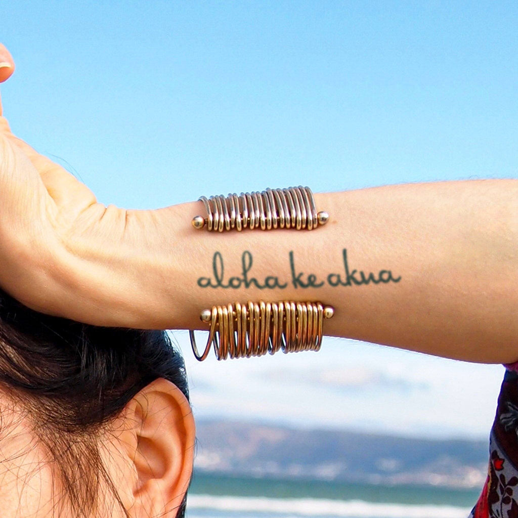 Aloha Ke Akua (God is love) Manifestation Tattoo Temporary Tattoos Conscious Ink