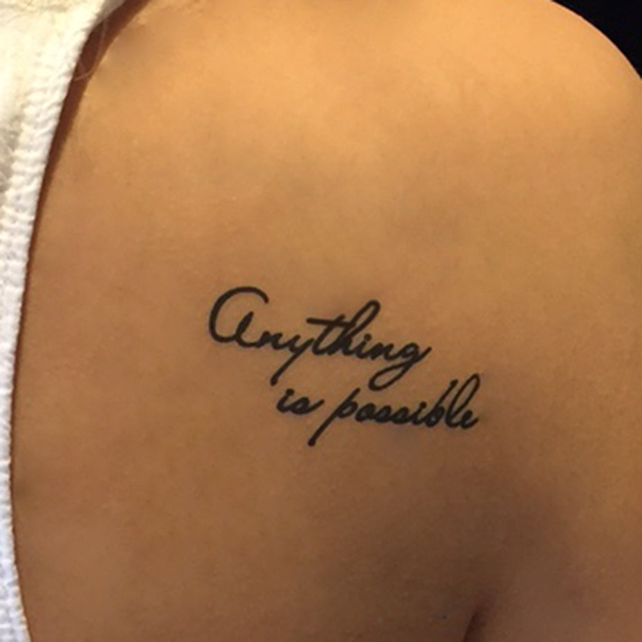 Anything Is Possible Manifestation Tattoo Temporary Tattoos Conscious Ink