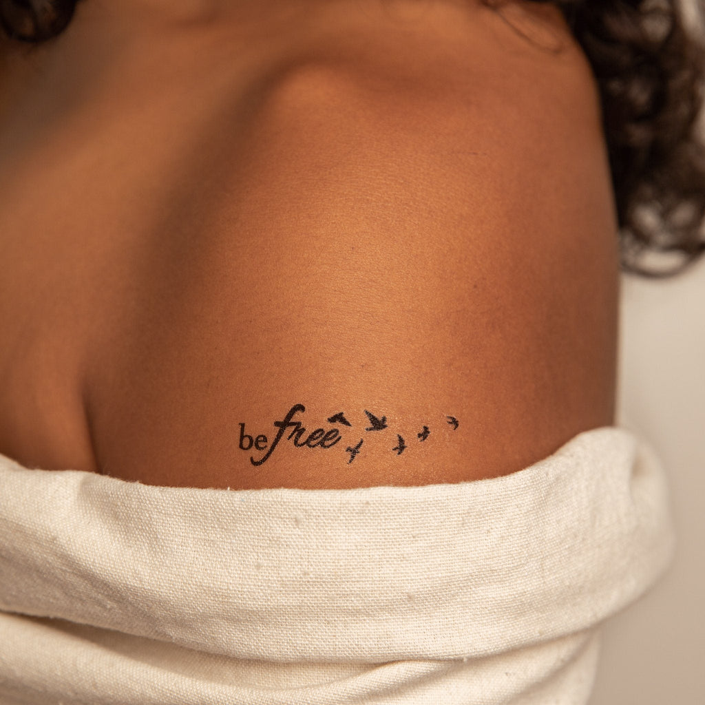 Be Free Manifestation Tattoo Temporary Tattoos Conscious Ink