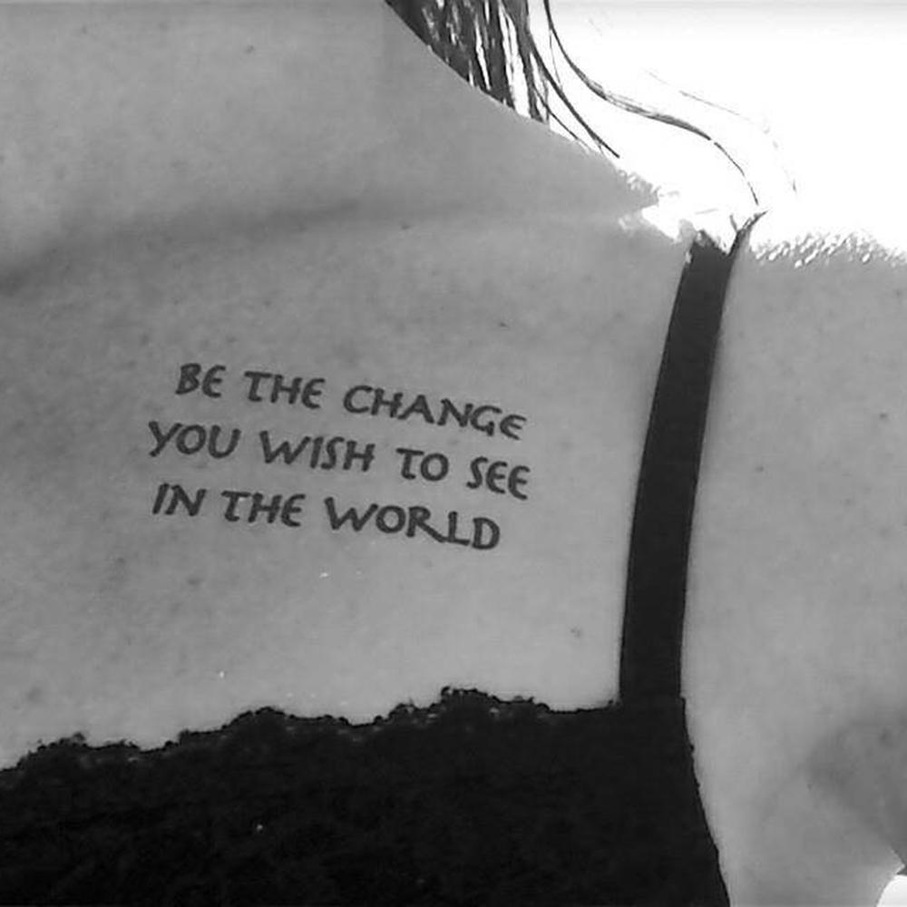 Be The Change You Wish To See In The World Manifestation Tattoo Temporary Tattoos Conscious Ink
