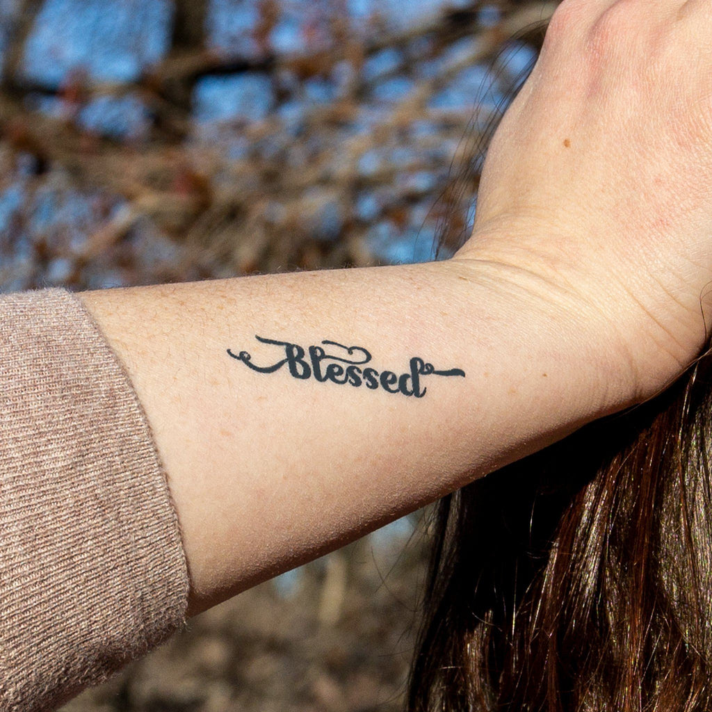 Blessed Manifestation Tattoo Temporary Tattoos Conscious Ink