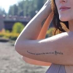 Cconventional opinion is the ruin of our souls ~Rumi Manifestation Tattoo (oversized ink) Temporary Tattoos Oversized Conscious Ink