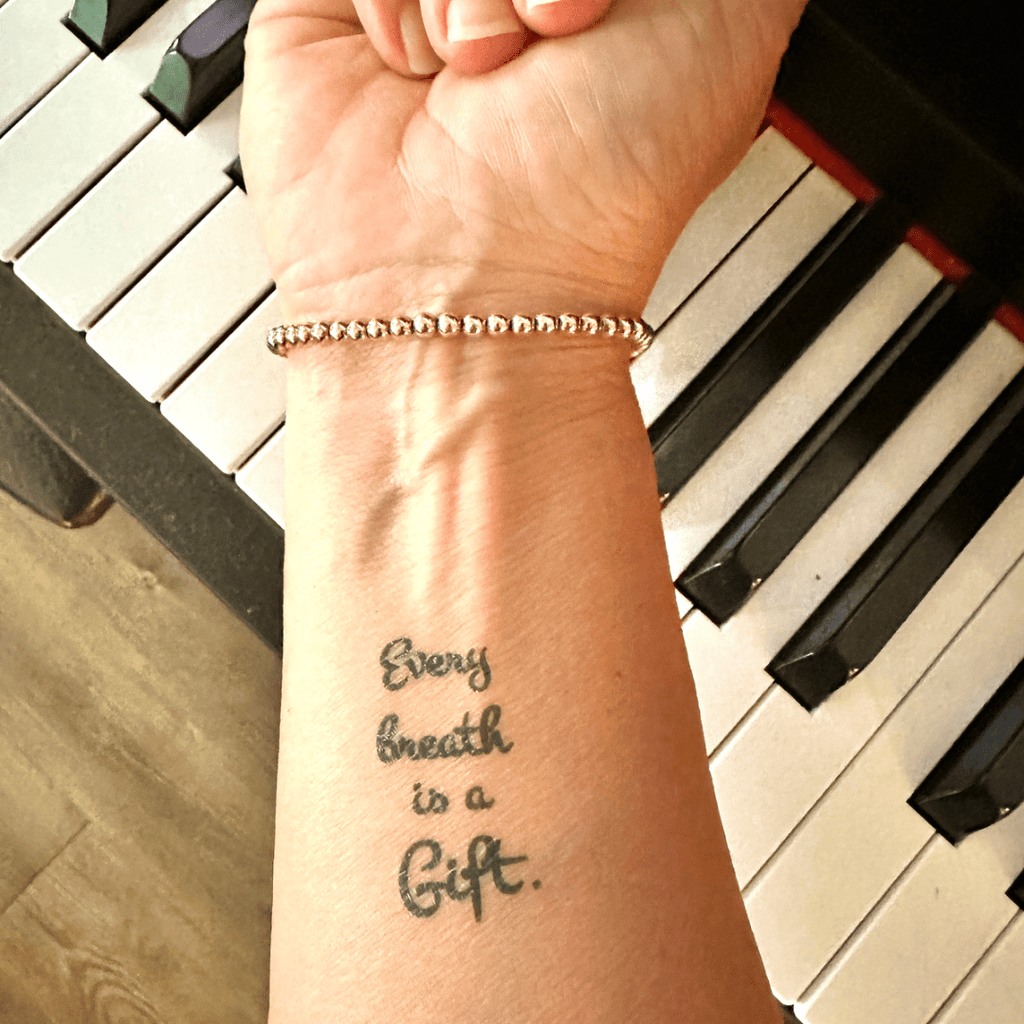 Every Breath Is A Gift Manifestation Tattoo Temporary Tattoos Conscious Ink