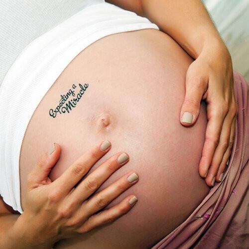 Expecting a Miracle Manifestation Tattoo Temporary Tattoos Conscious Ink