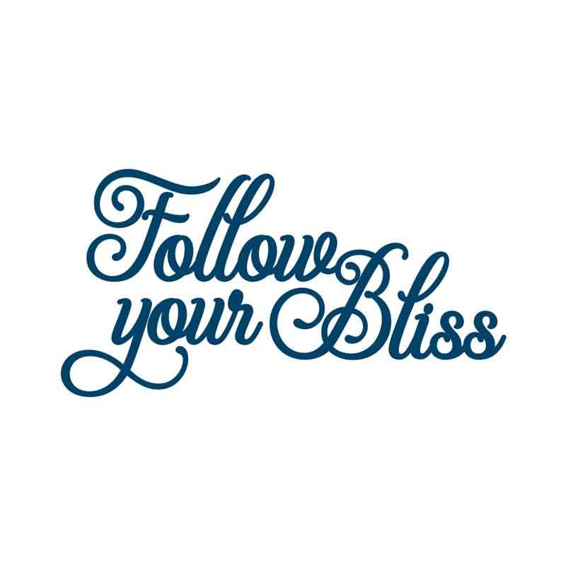 Follow Your Bliss script temporary tattoo