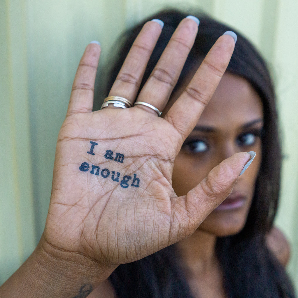 I Am Enough. (Simple) Manifestation Tattoo Temporary Tattoos Conscious Ink