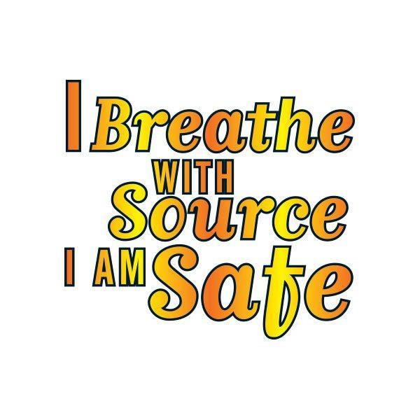 I BREATHE WITH SOURCE I AM SAFE Manifestation Tattoo (ANTIDOTE FOR: ASTHMA/LUNG ISSUES. COLOR: ORANGE/YELLOW WEAVED) Temporary Tattoos Conscious Ink