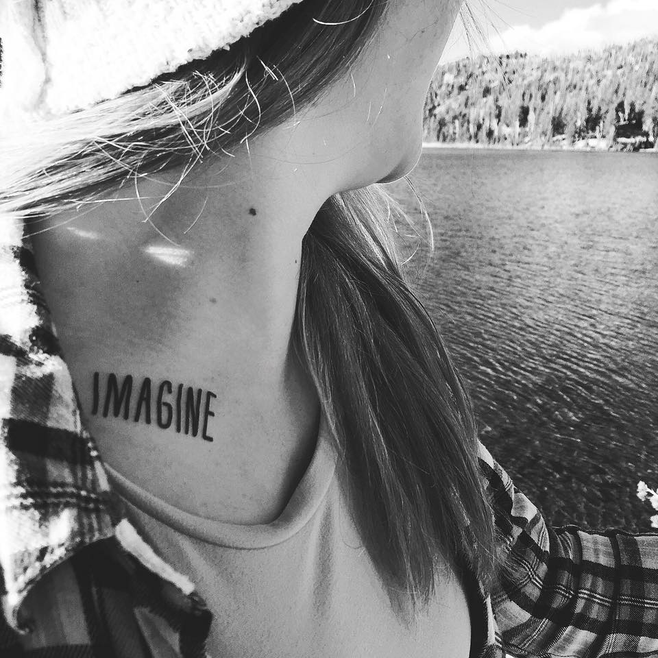 Imagine Manifestation Tattoo Temporary Tattoos Conscious Ink