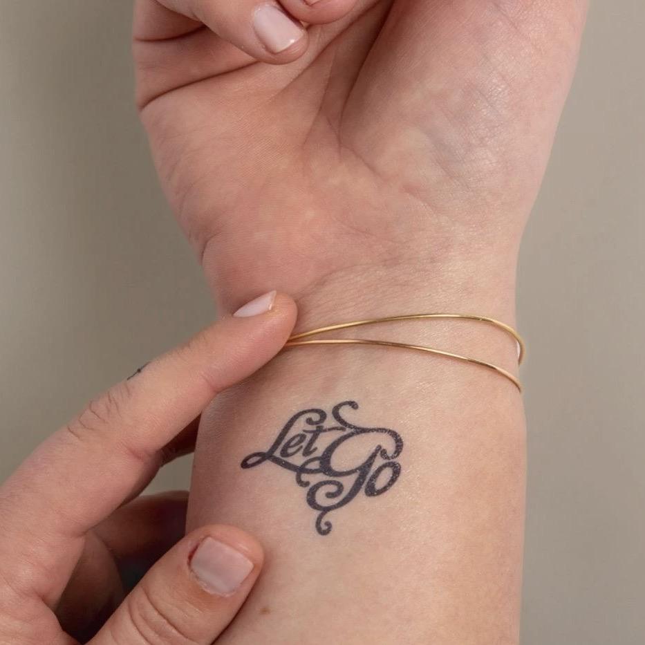 Let Go Manifestation Tattoo Temporary Tattoos Conscious Ink