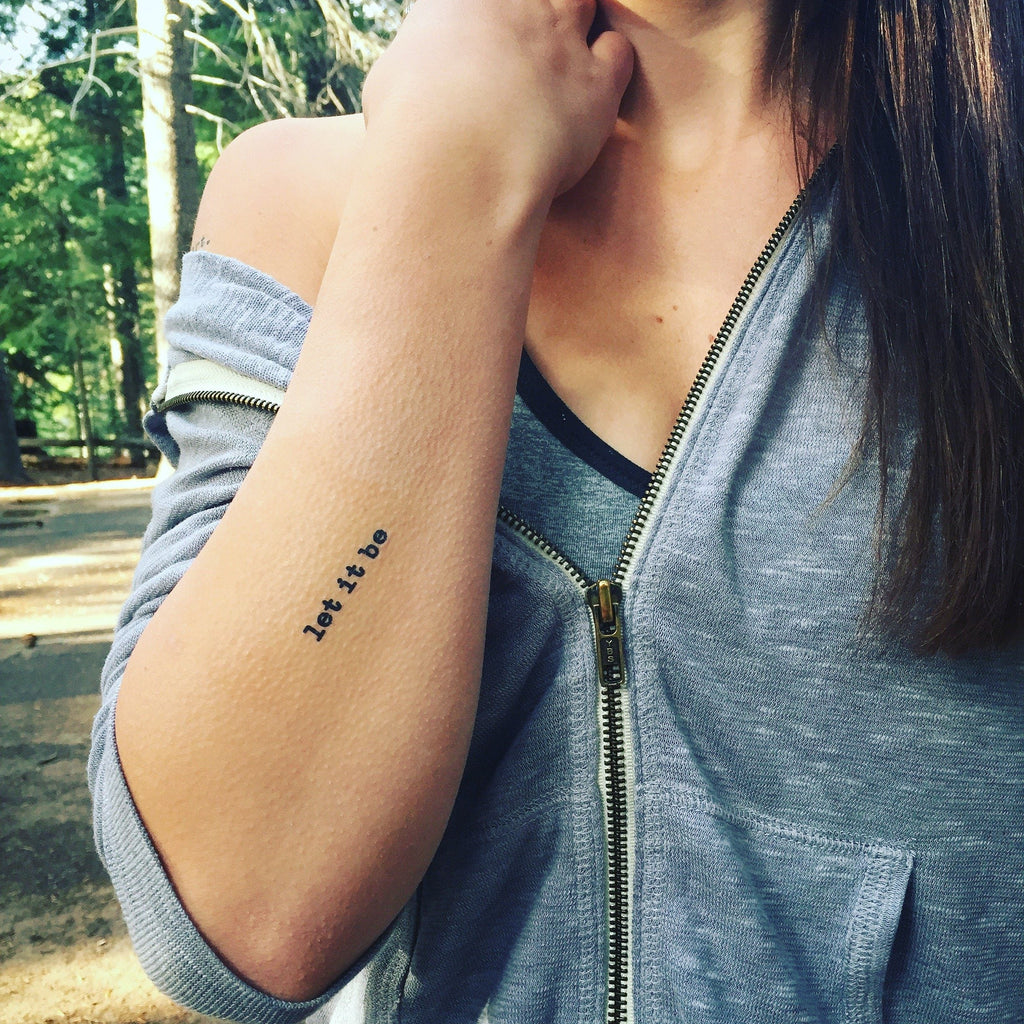 Let It Be Manifestation Tattoo Temporary Tattoos Conscious Ink
