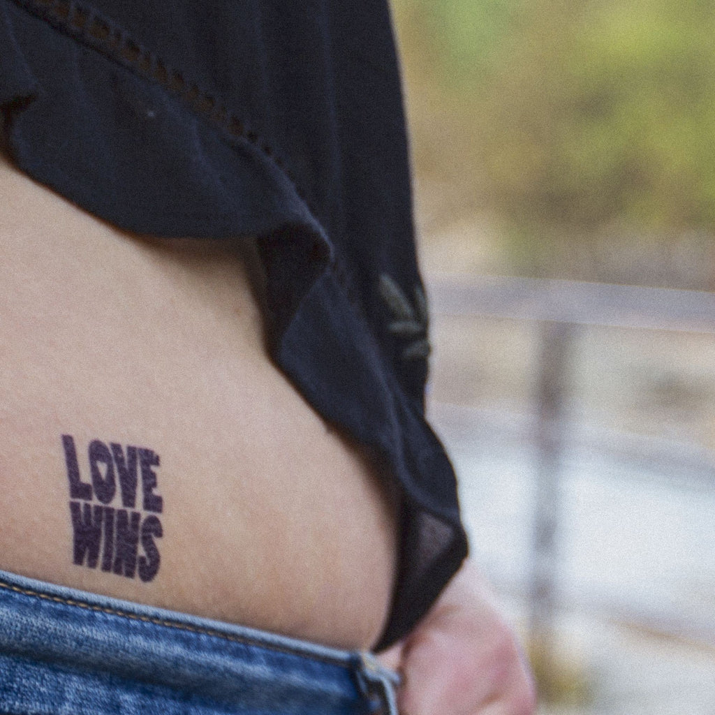 Love Wins Manifestation Tattoo Temporary Tattoos Conscious Ink