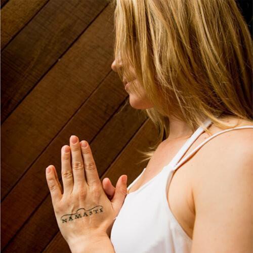Namaste Manifestation Tattoo Temporary Tattoos Conscious Ink