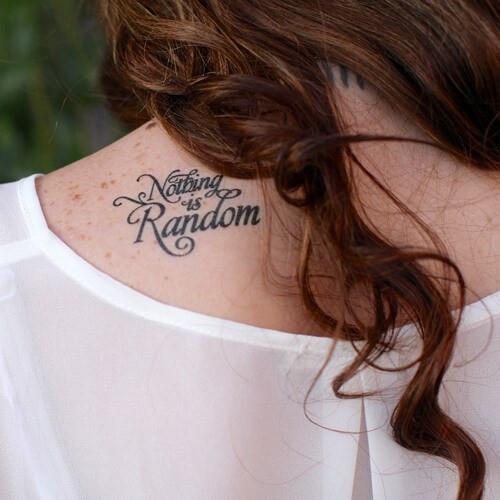 Nothing Is Random Manifestation Tattoo Temporary Tattoos Conscious Ink
