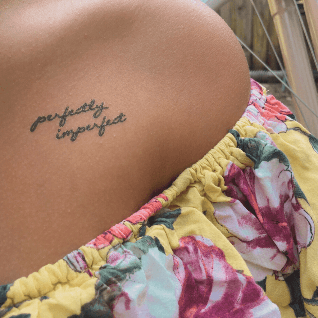 Perfectly Imperfect (stacked) Manifestation Tattoo Temporary Tattoos Conscious Ink