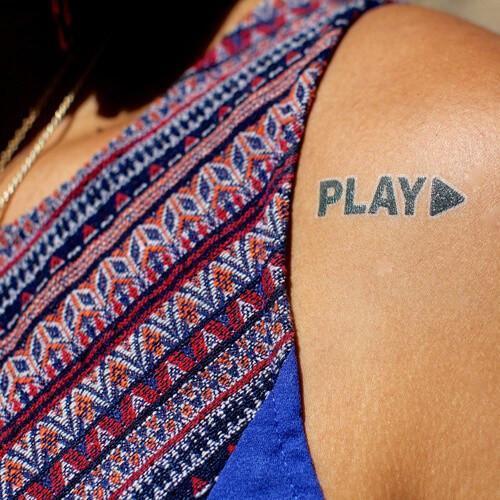 PLAY Manifestation Tattoo Temporary Tattoos Conscious Ink