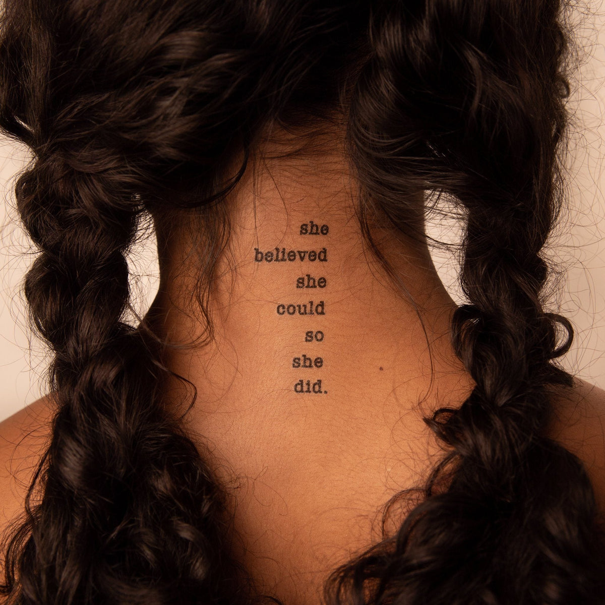 She Believed She Could So She Did temporary tattoo