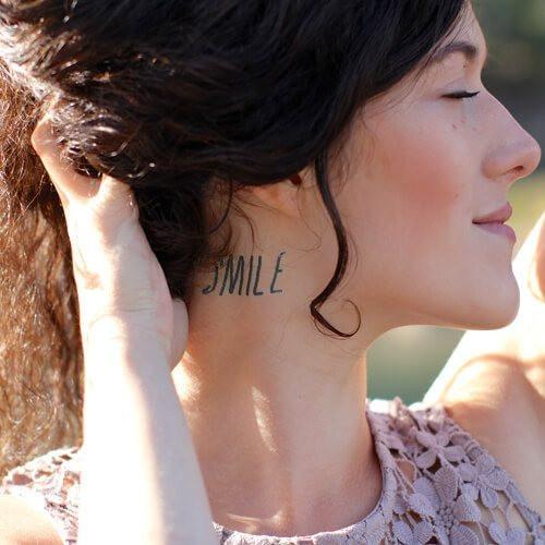 Smile Manifestation Tattoo Temporary Tattoos Conscious Ink