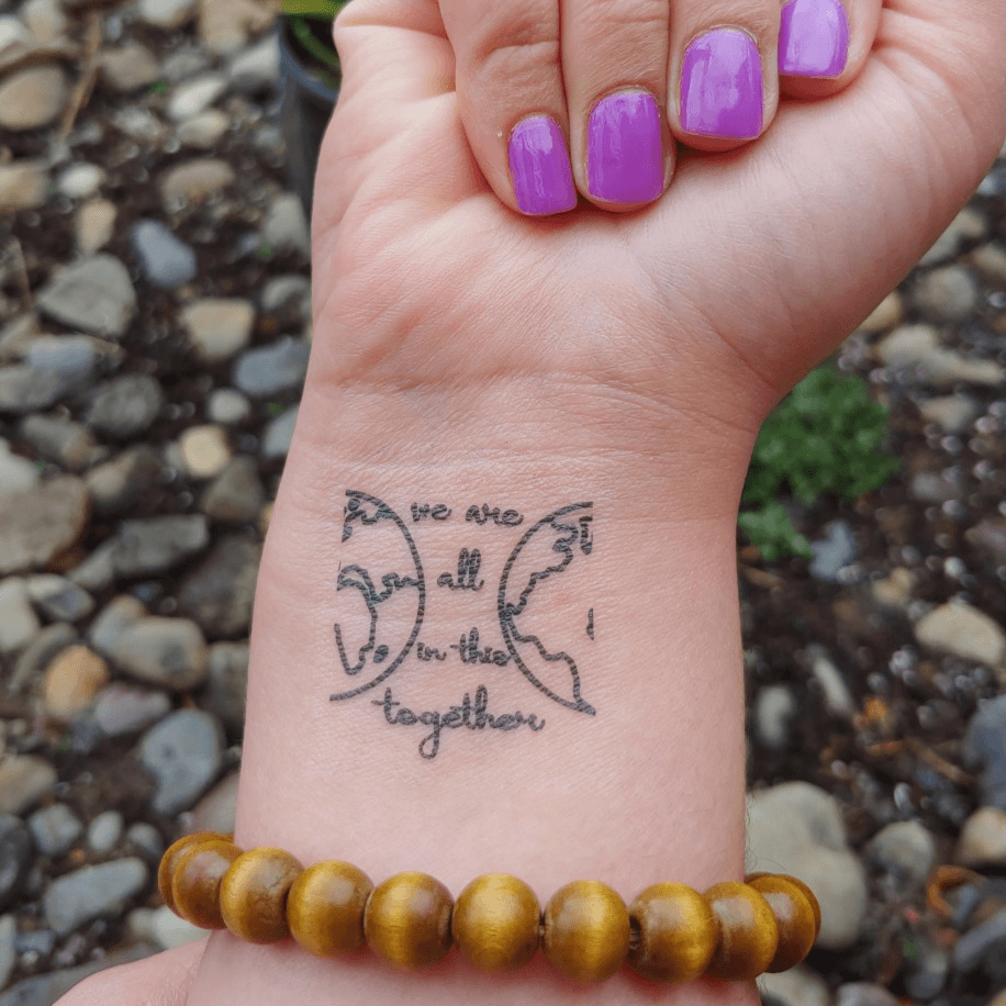 We are all in this together Manifestation Tattoo Temporary Tattoos Conscious Ink